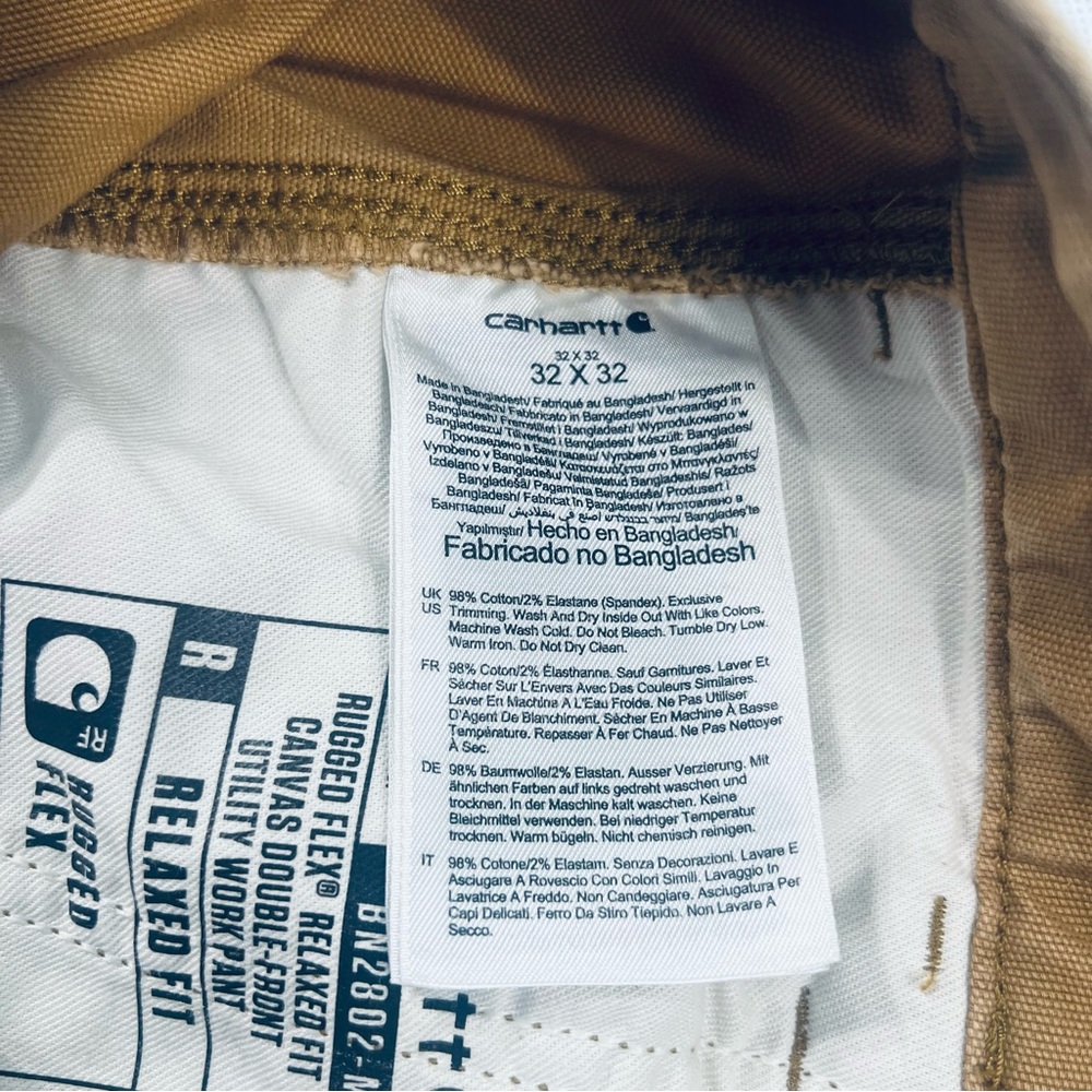 Carhartt Relaxed Fit Canvas Double Knee Utility Work Pants 32x32 - Picture 4 of 9